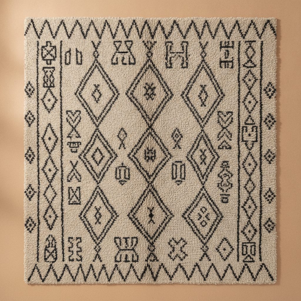Tapis M'Zab en laine 200 × 140 cm